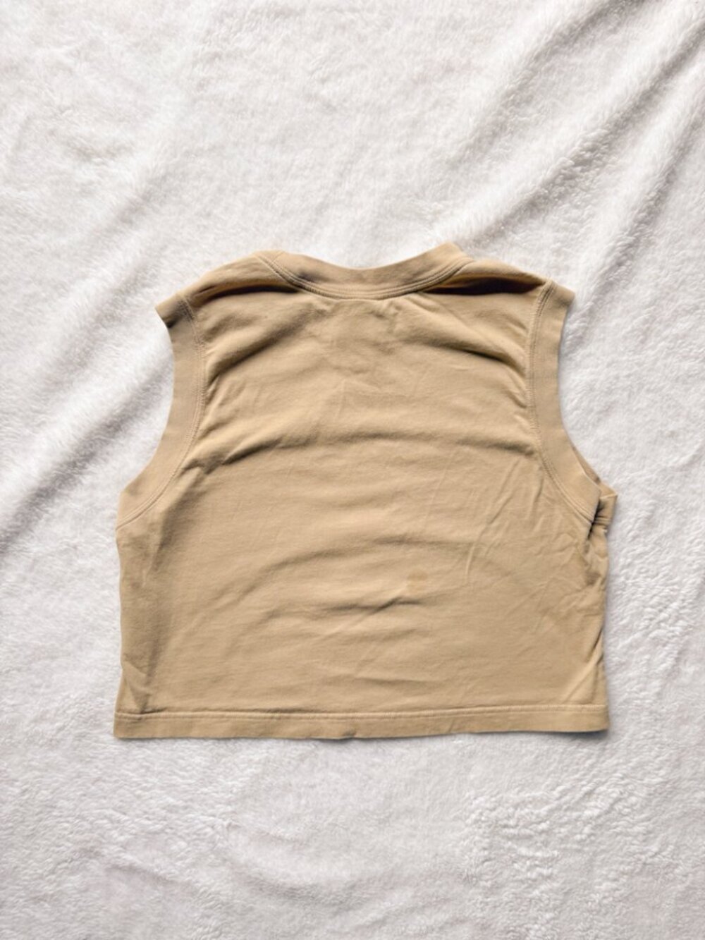 Nike Sportswear Crop Tank Wheat Grass Athletic Dept 1972 Size Small DV0340-710 - Picture 3 of 7